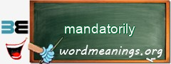 WordMeaning blackboard for mandatorily